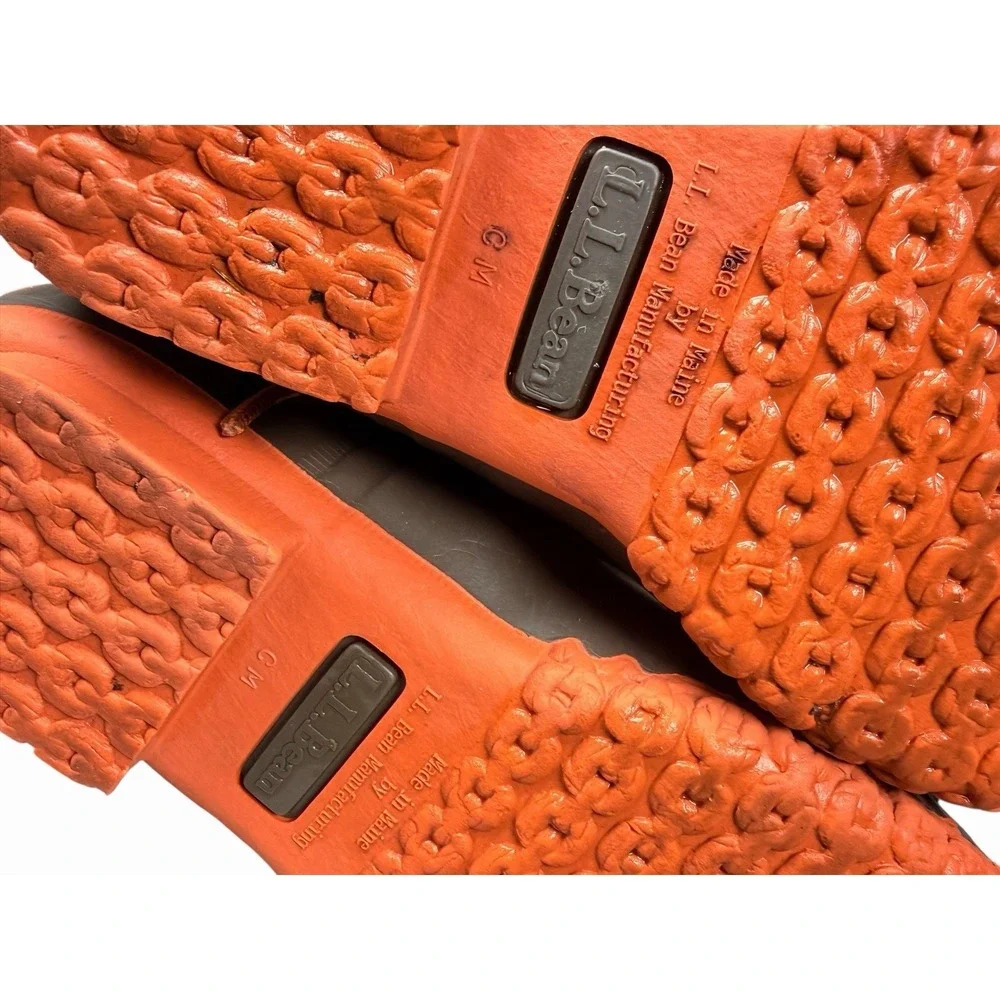 L.L. Bean Maine Hunting Duck Boots 2017 Limited Orange Chain Sole USA Womens‎ 7M